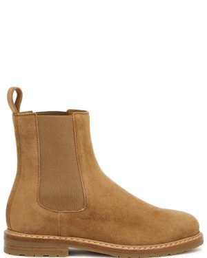 Legres Suede Chelsea Ankle Boots - Taupe - 37 (IT37/ UK4)