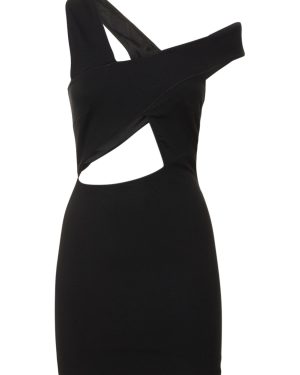 Lei Asymmetric Cutout Jersey Mini Dress