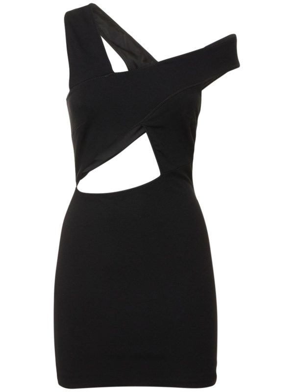 Lei Asymmetric Cutout Jersey Mini Dress