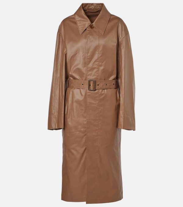 Lemaire Belted cotton raincoat