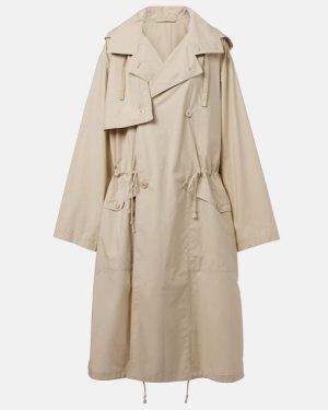 Lemaire Cotton hooded trench coat