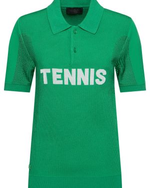 Lenny Ribbed Viscose Blend Polo Top