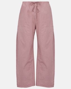 Leset Kyoto cotton cropped wide-leg pants