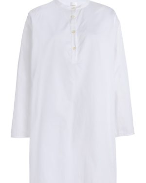 Leset - Yoko Cotton Mini Tunic Dress - White - M - Moda Operandi