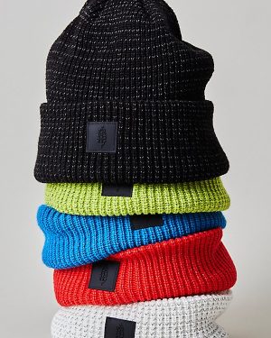 Let's Race Fleece Lined Recycled Yarn Beanie at Free People in Black