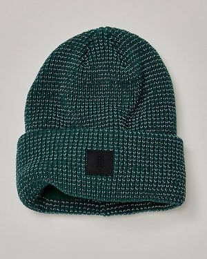 Let's Race Fleece Lined Recycled Yarn Beanie at Free People in Midnight Jade