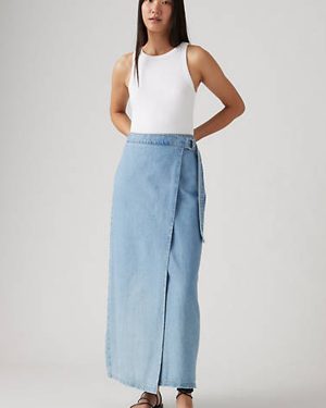 Levi's Column Wrap Skirt - Women's - M - Blue