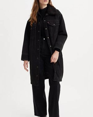 Levi's Longline Padded Trucker Jacket - Women's - M - Black
