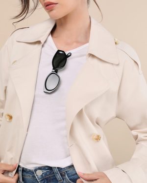 Lianna Beige Cropped Trench Coat