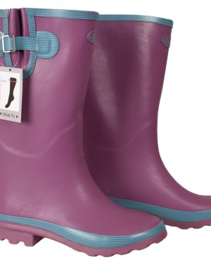 (Lilac Turquoise, UK 5) Stormwells Ladies Wellington Boots Rain Waterproof
