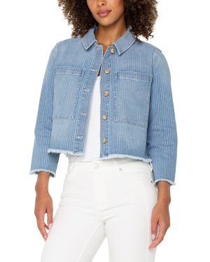 Liverpool Los Angeles Crop Denim Shacket