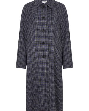Loewe Houndstooth Wool Coat - Black - 36 (UK8 / S)