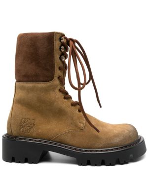 Loewe Sierra Leather Combat Boots