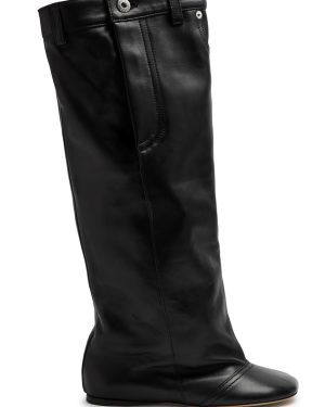 Loewe Toy Leather Knee-high Boots - Black - 5