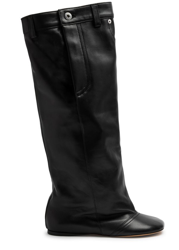 Loewe Toy Leather Knee-high Boots - Black - 5