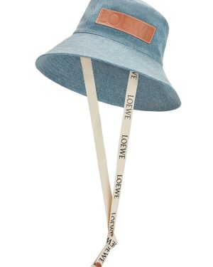 Loewe X Paula's Ibiza Blue Denim Bucket hat