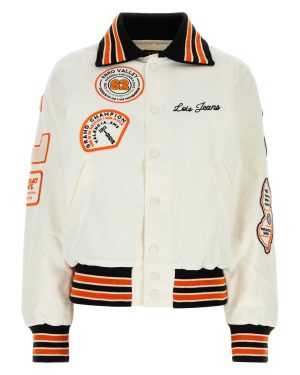 Lois White Denim Nomad Bomber Jacket