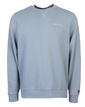 Loopback Embroidered Crew Neck Sweatshirt