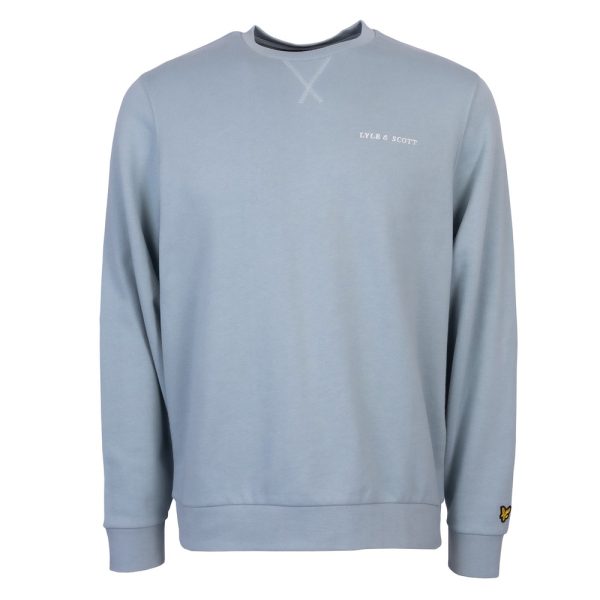 Loopback Embroidered Crew Neck Sweatshirt
