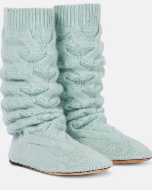 Loro Piana Cocooning cable-knit sock boots