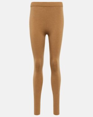 Loro Piana Gentle high-rise wool-blend leggings