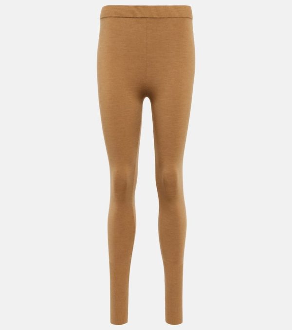 Loro Piana Gentle high-rise wool-blend leggings