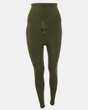 Loro Piana Green Wool Knit Diavolezza Leggings S