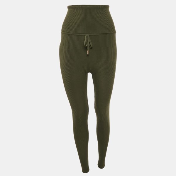Loro Piana Green Wool Knit Diavolezza Leggings S