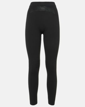 Loro Piana Ribbed-knit silk-blend leggings