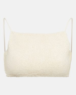 Loro Piana Silk boucle crop top