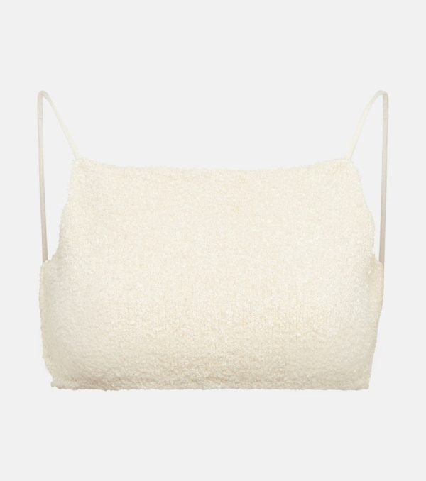 Loro Piana Silk boucle crop top