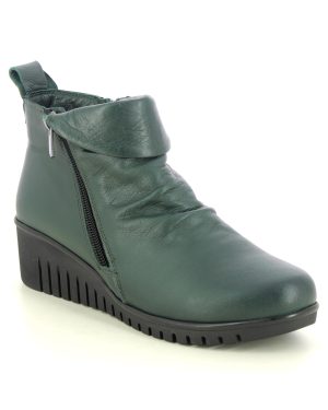 Lotus Cordelia Ceraso Green Womens Wedge Boots in a Plain Leather in Size 41
