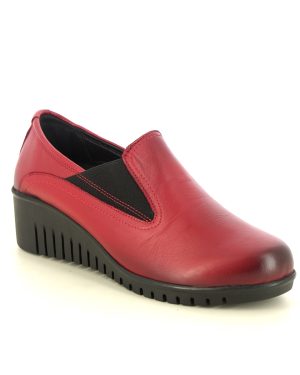 Lotus Delmar Ceraso Red leather Womens Wedge Heels in a Plain Leather in Size 39