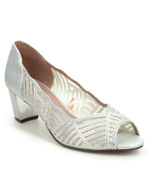 Lotus Immy Attica Nar Off white Womens Court Shoes in a Plain Textile in Size 7