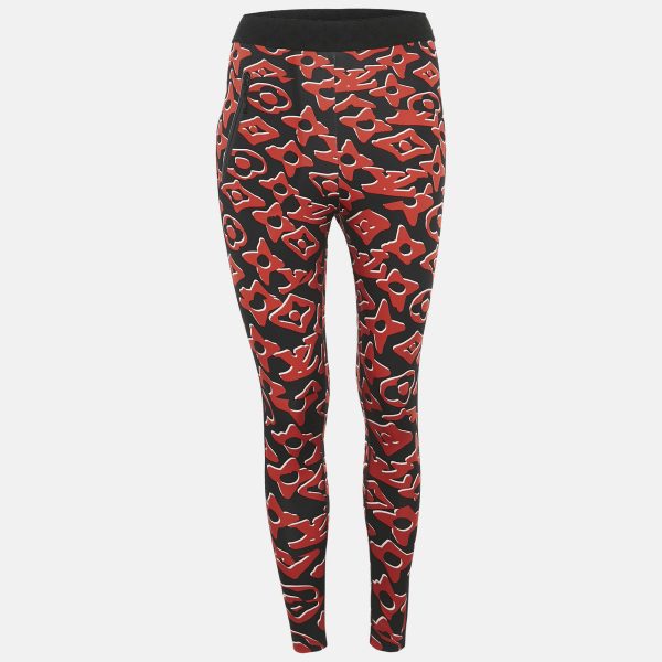 Louis Vuitton x Urs Fisher Red/Black Printed Jersey Leggings S