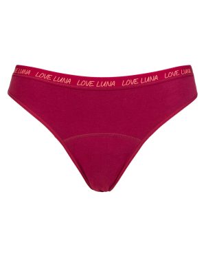Love Luna 1 Pair Teens First Period Bikini Briefs Dark Cherry 10-11 Years