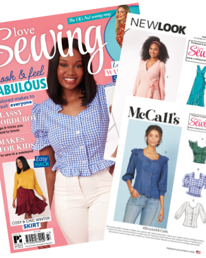 Love Sewing Magazine #143 With New Look 6750 Wrap Dress & McCall's 7900 Top Patterns