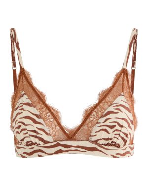 Love Stories Love Lace Zebra-print bra - Brown - 80C/D (36 C/D)