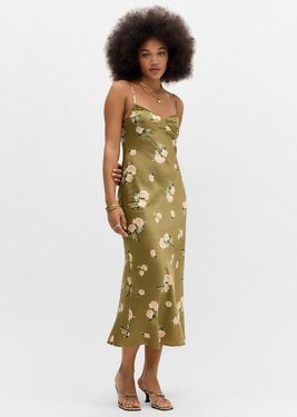 Love Triangle Khaki Belle Satin Maxi Dress - Khaki XS at Urban Outfitters