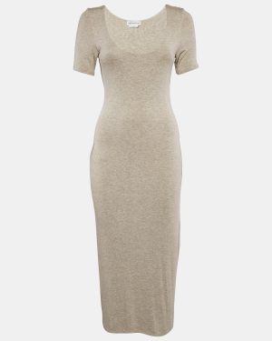 Lovers and Friends Grey Melange Jersey Bodycon Midi Dress M