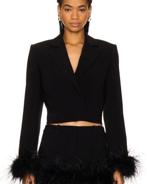 Lovers and Friends Sophie Cropped Blazer in Black. Size M, S, XS, XXS.