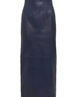 Loxley Leather A-line Skirt