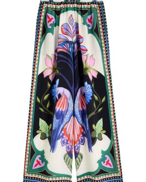 Lug Von Siga Madison Printed Wide-leg Satin Trousers - Multicoloured - 42 (UK14 / L)