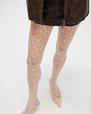 Lykke Tights by Swedish Stockings at Free People in Ivory, Size: Small