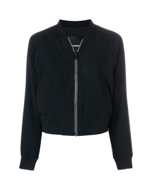 (M) DIESEL DE BRUCE L Womens Bomber Jacket Quilted Varsity Jacket Winter Black Coat
