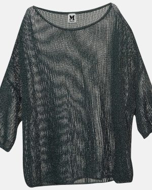 M Missoni Lurex Patterned Knit Oversized Top S