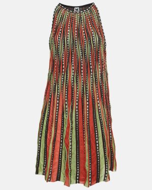 M Missoni Multicolor Alga and Bubble Pattern Knit A-Line Mini Dress M
