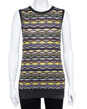M Missoni Multicolor Patterned Knit Tank Top and Cardigan Set L