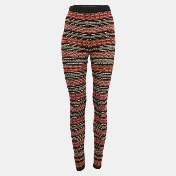 M Missoni Multicolor Stripe Patterned Knit Leggings M