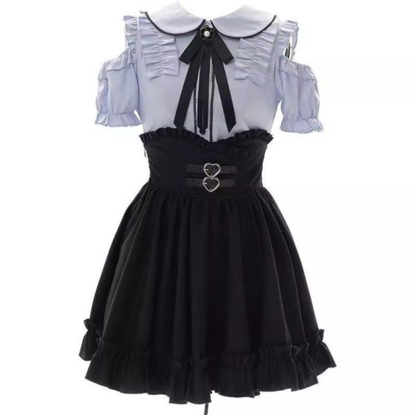 (M, blue) Spring Short Skirt Vintage Gothic Ruffled Mini Skirts Lolita Harajuku Ball Gown Aesthetic Pleated Cake